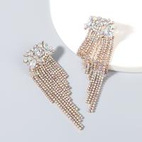 Fashion Fringe Boucles d'oreilles, alliage de zinc, bijoux de mode & pour femme & avec strass, plus de couleurs à choisir, Vendu par paire