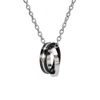 Stainless Steel Jewelry Necklace, plated, Unisex & rolo chain & different styles for choice & with rhinestone, more colors for choice, 2.20x4x21mm, Length:Approx 23.62 Inch, Sold By PC