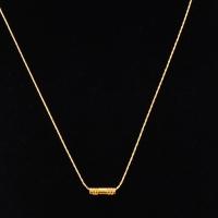 Stainless Steel Jewelry Necklace, 316L Stainless Steel, gold color plated, Boston chain & for woman, golden, 30x16mm, Sold By PC