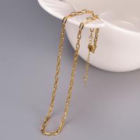 Stainless Steel Chain Necklace 316L Stainless Steel with 6cm extender chain gold color plated oval chain & for woman golden Length Approx 36 cm Sold By PC
