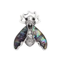 Zinc Alloy Brooches with Abalone Shell Insect for woman mixed colors Sold By PC