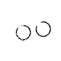 Ацетатный лист Серьги-кольца, с цинковый сплав, Кольцевая форма, Женский, Много цветов для выбора, 50mm, продается Пара