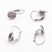 Edelstahl-Hebel zurück Ohrring-Komponente, Edelstahl, verschiedene Größen vorhanden, originale Farbe, 100PCs/Menge, verkauft von Menge