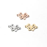 Stainless Steel Connector Butterfly polished DIY & hollow Approx 1mm Sold By PC