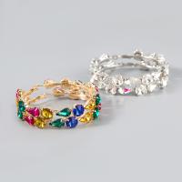 Rhinestone náušnice, Zinek, módní šperky & pro ženy & se skleněnou drahokamu, více barev na výběr, Prodáno By Pair