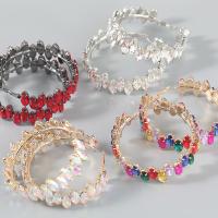 Rhinestone náušnice, Zinek, módní šperky & pro ženy & se skleněnou drahokamu, více barev na výběr, Prodáno By Pair