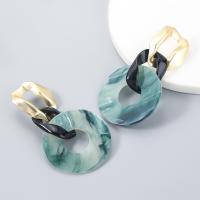 Resin Earring, Tibetan Style, with Resin, fashion jewelry & for woman, more colors for choice, Sold By Pair