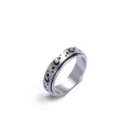 Titanium Čelik Finger Ring, pomahnita, različite veličine za izbor & za čovjeka, srebro, 6mm, Prodano By PC