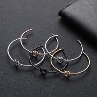 Titanium Steel Cuff Bangle, plated, for woman, more colors for choice, 2.50x35x62mm, Sold By PC