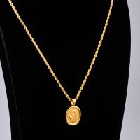Stainless Steel Jewelry Necklace, 316L Stainless Steel, with 5cm extender chain, Sunflower, gold color plated, rope chain & for woman, golden, 15x18mm, Length:Approx 40 cm, Sold By PC