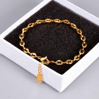 Stainless Steel Jewelry Bracelet 316L Stainless Steel with 6cm extender chain gold color plated for woman golden Length Approx 14 cm Sold By PC