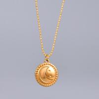 Stainless Steel Jewelry Necklace, 316L Stainless Steel, Round, gold color plated, ball chain & for woman, golden, 15x15mm, Length:Approx 46 cm, Sold By PC