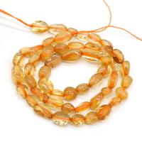 Perle citrini naturale, perline citrino, Irregolare, DIY, giallo, 6-8mm, Venduto per 38 cm filo