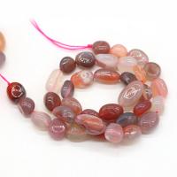 Naturlig rød agat perler, Red Agate, Uregelmæssig, du kan DIY, blandede farver, 10-12mm, Solgt Per 38 cm Strand