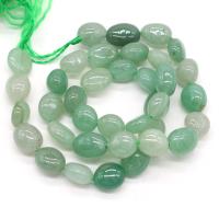 Perles aventurine, aventurine vert, Irrégulière, naturel, DIY, vert, 10-12mm, Vendu par 38 cm brin