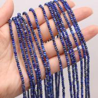 Perles Lapis Lazuli, abaque, naturel, DIY & facettes, bleu, 3x2mm, Vendu par 38 cm brin