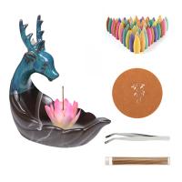 Backflow Incense Burner Porcelain Deer plated for home and office & durable Sold By PC