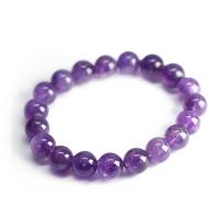 Amethyst Bracelet, Round, Unisex & different size for choice, purple, Sold By Strand