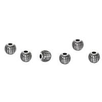 Tibetan Style Jewelry Beads, Pumpkin, plated, DIY, silver color, 3x3mm, 500PCs/Bag, Sold By Bag