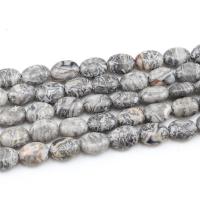 Perles bijoux en pierres gemmes, Carte Pierre, ovale plat, poli, DIY, couleurs mélangées, 8x10mm, Vendu par 38 cm brin