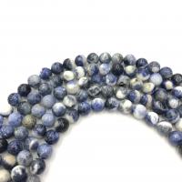 Sodalith Perlen, Sosalith, rund, poliert, DIY, blau, verkauft per 38 cm Strang