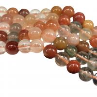Perles bijoux en pierres gemmes, Fukurokuju, Rond, poli, DIY, couleurs mélangées, Vendu par 38 cm brin