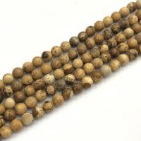 Natural Picture Jasper Beads, Round, polished, DIY, mixed colors, Sold Per 38 cm Strand