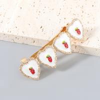 Hair Barrettes, Tibetan Style, Heart, fashion jewelry & for woman & enamel, white, Sold By PC