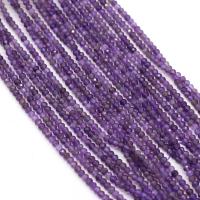 Natural Amethyst Beads, Abacus, faceted, purple, 3x4mm, Sold Per 38 cm Strand