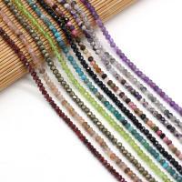 Mixed Gemstone Beads, Natural Stone, Abacus, DIY & faceted, more colors for choice, 3x2mm, Sold Per Approx 38 cm Strand