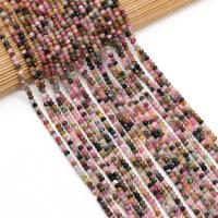 Gemstone Jewelry Beads, Tourmaline, Abacus, natural, DIY & faceted, mixed colors, 3x4mm, Sold Per 38 cm Strand