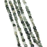 Quartz naturel bijoux perles, quartz rutile, Plat rond, DIY & facettes, couleurs mélangées, 6mm, Vendu par 38 cm brin