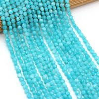 Perles amazonite, Plat rond, naturel, DIY & facettes, bleu, 6mm, Vendu par 38 cm brin