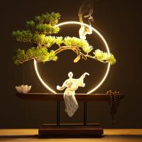 Backflow Incense Burner White Porcelain plated for home and office & durable & with LED light Sold By PC