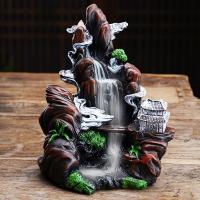 Backflow Incense Burner, Resin, plated, for home and office & durable, 199x238x157mm, Sold By PC