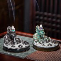 Backflow Incense Burner, Porcelain, plated, for home and office & durable, more colors for choice, 85x120mm, Sold By PC