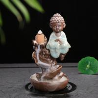 Backflow Incense Burner, Porcelain, plated, for home and office & durable, 137x80mm, Sold By PC