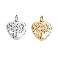 Stainless Steel Pendants plated tree of life design & DIY Sold By Bag