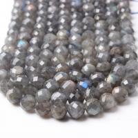 Labradorit Perlen, rund, handgemacht, DIY & facettierte, gemischte Farben, verkauft per 38 cm Strang