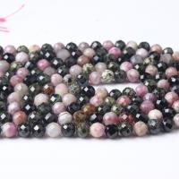 Turmalin Perle, rund, handgemacht, DIY & facettierte, gemischte Farben, verkauft per 38 cm Strang