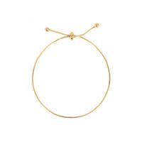 Fashion Jewelry Anklet, Acier titane, Placage de couleur d'or, unisexe & chaîne serpent, doré, Longueur:Environ 32 cm, Vendu par PC