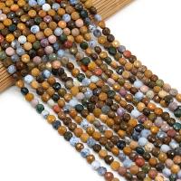 Perles bijoux en pierres gemmes, Jaspe d'océan, Plat rond, DIY & facettes, couleurs mélangées, 6mm, Vendu par 38 cm brin