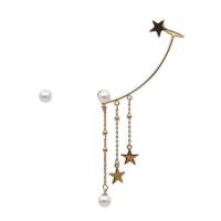 Zinc Alloy Earring Cuff Star plated for woman golden Sold By Pair