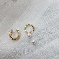 Zinc Alloy Earring Cuff plated 3 pieces & for woman golden Sold By Set