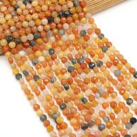 Natürlicher Quarz Perlen Schmuck, Rutilated Quarz, flache Runde, DIY & facettierte, gemischte Farben, 6mm, verkauft per 38 cm Strang