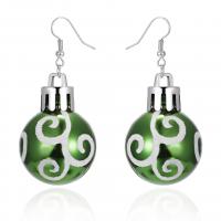 Christmas Earrings Resin with Zinc Alloy Christmas Design & for woman Sold By Lot