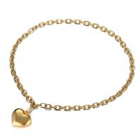 Edelstahl Schmuck Halskette, 316 L Edelstahl, Herz, plattiert, für Frau, keine, Länge:ca. 17.72 ZollInch, verkauft von PC