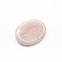 Rose Quartz poleret, Massage, lyserød, 45x35x8mm, Solgt af PC