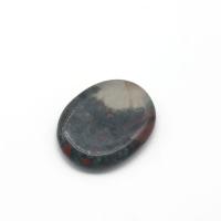 African Bloodstone Thumb Worry Stone, polished, Massage, mixed colors, 45x35x8mm, Sold By PC