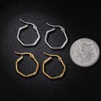 Titanium Steel Hoop Earring plated fashion jewelry & for woman 2mm Inner Approx 2mm Sold By Pair